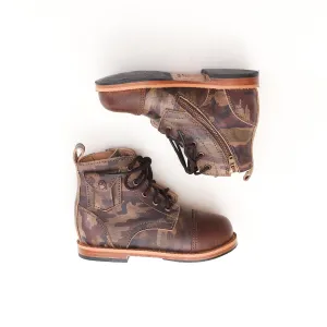 MK2016 - Heirloom Luxe Boots Camo Cafe [Children Leather Boots] Jelly Shoes Sandals