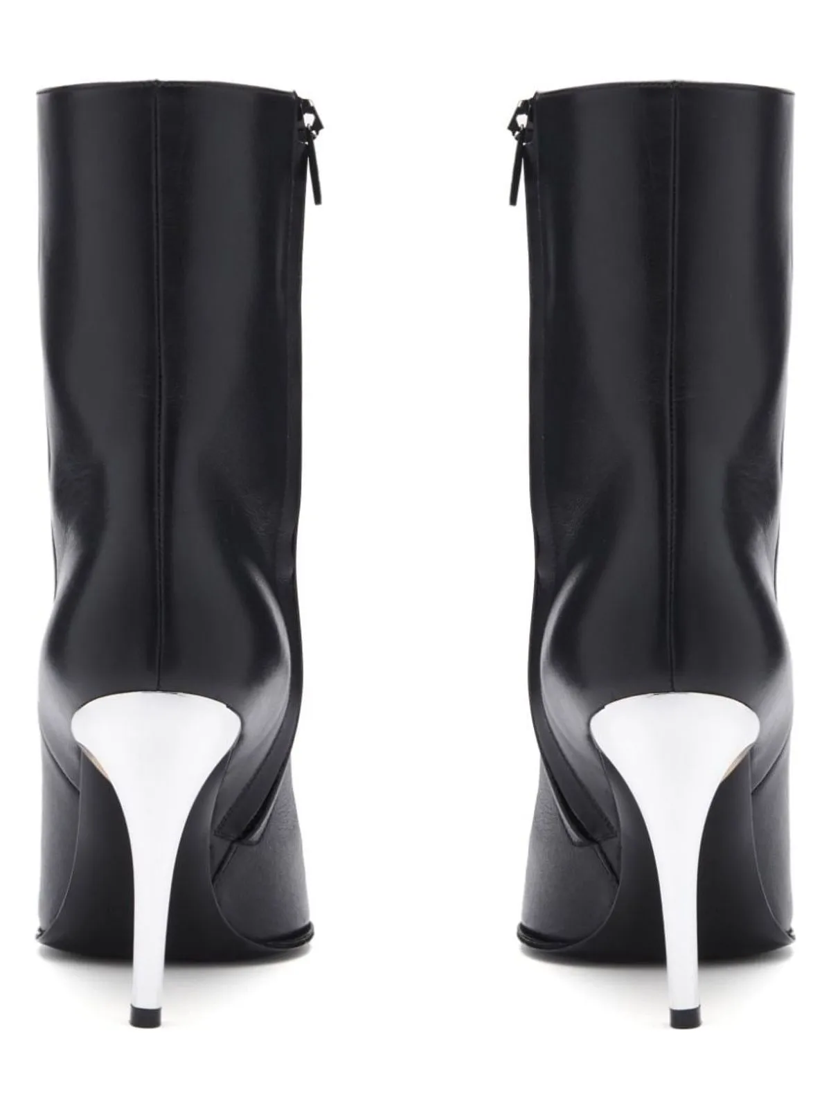 LEATHER HEEL ANKLE BOOTS Police Boots