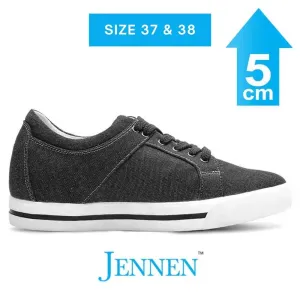 Shoes Comfortable Casual Mr. Bartok Black 5cm | 2 inches Taller Black Height Increasing Shoes