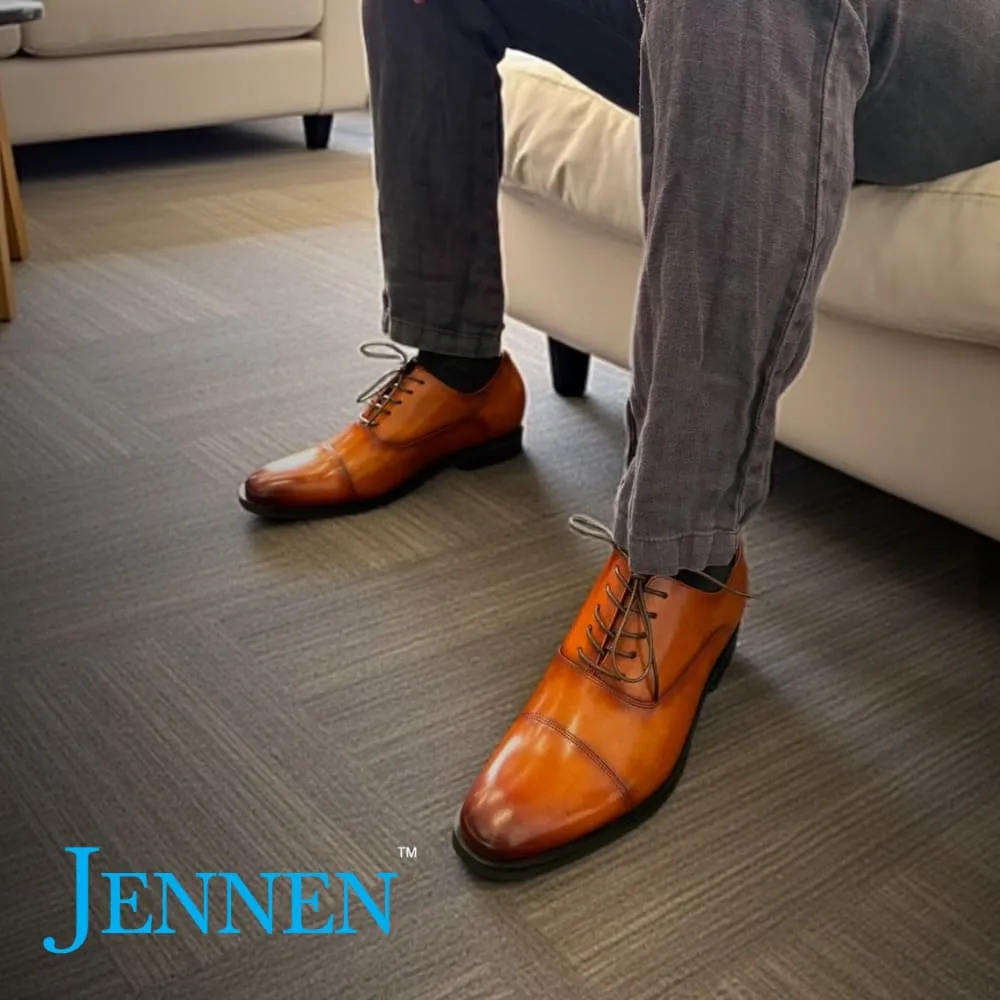 Mr. Curyla 7cm | 2.8 Inches Height Boost | Formal Height Increasing Shoes Big And Tall Men's Dress Shoes