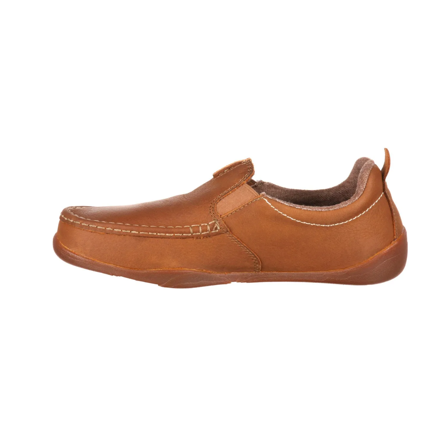 Sports Steel Toe Boots Georgia Mens Tan Leather Cedar Falls Moc Slip-On Shoes