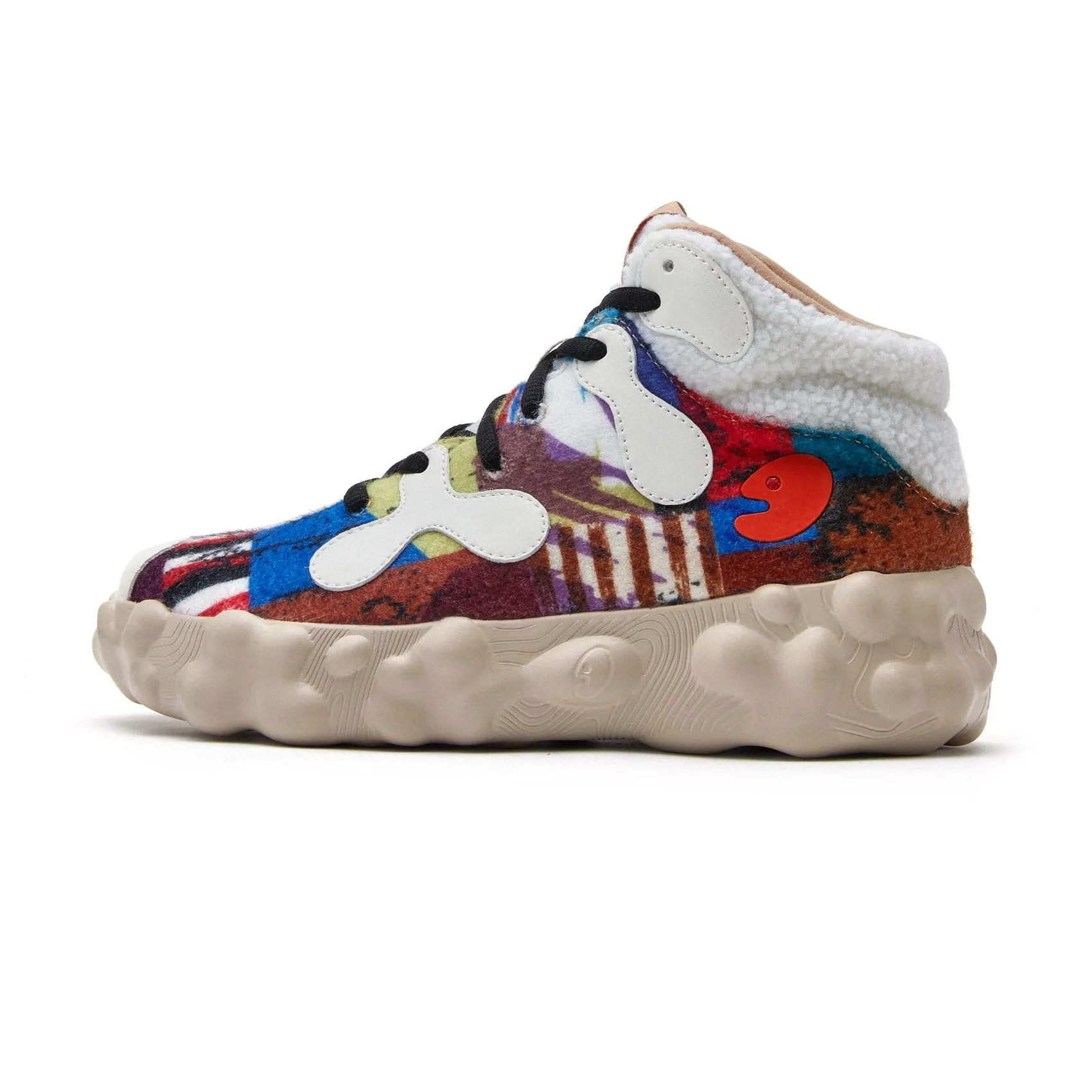 Multicolored Grids Figueras III Women Silent Night Basketball Shoes