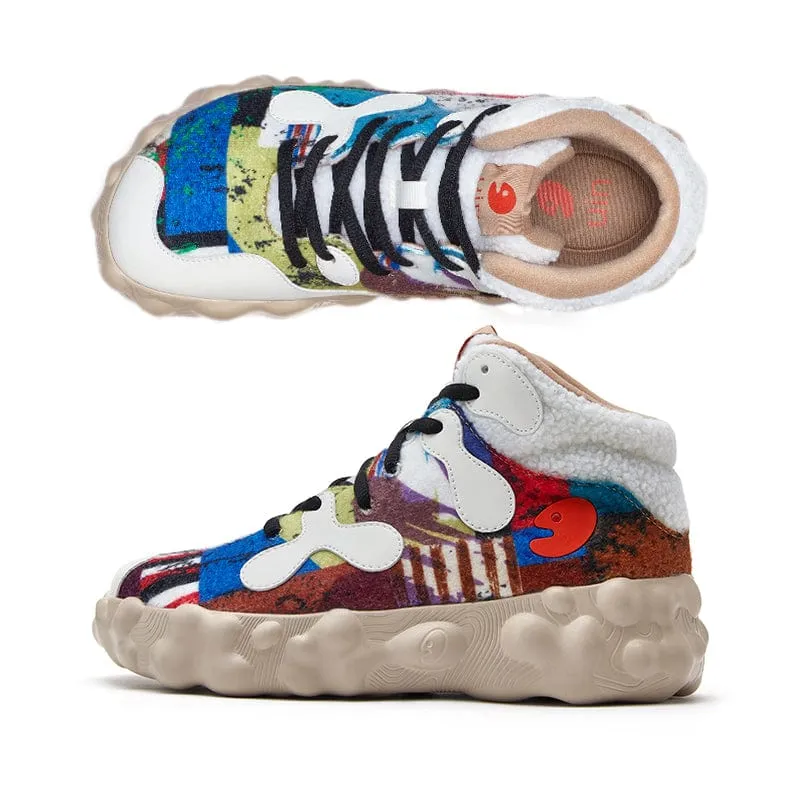 Multicolored Grids Figueras III Women Ballzy Basketball Shoes
