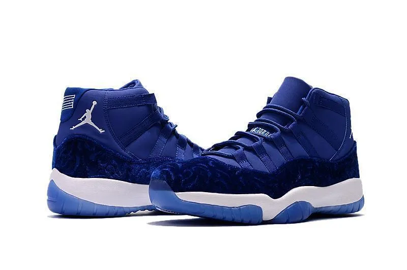 Basketball Shoes Photos Nike Air Jordan 11 PRM Velvet Heiress Royal Blue Basketball Men