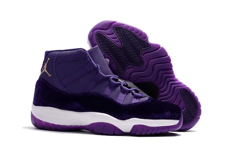 Nike Air Jordan 11 PRM Velvet Heiress Royal Purple Basketball Men Basketball Shoes Grinch