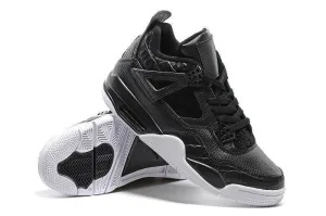 Nike Air Jordan 4 Retro Black White Basketball Men Basketball Shoes High Ankle Support