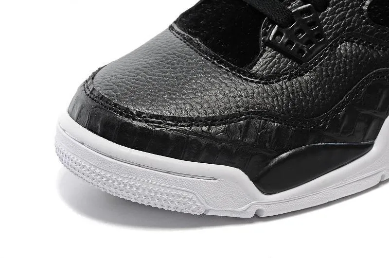 Nike Air Jordan 4 Retro Black White Basketball Men Best Basketball Shoes For Rough Court