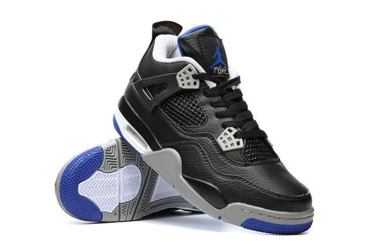 Nike Air Jordan 4 Retro Black White Grey Basketball Men Nice Basketball Shoes