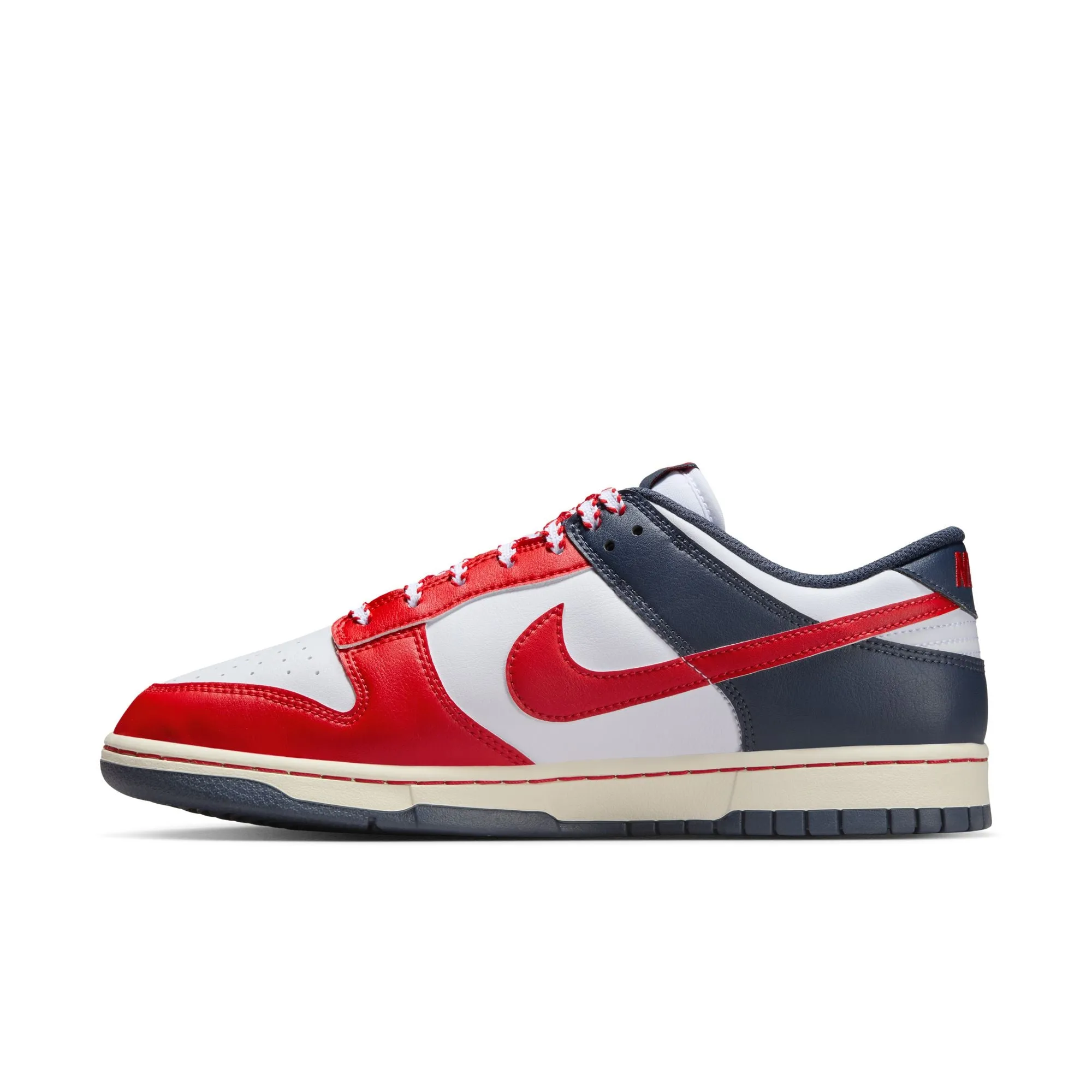 Caitlin Clark Basketball Shoes Nike Nike Dunk Low Retro Men's Shoes Color: White/university Red-thunder Blue IM2222-100