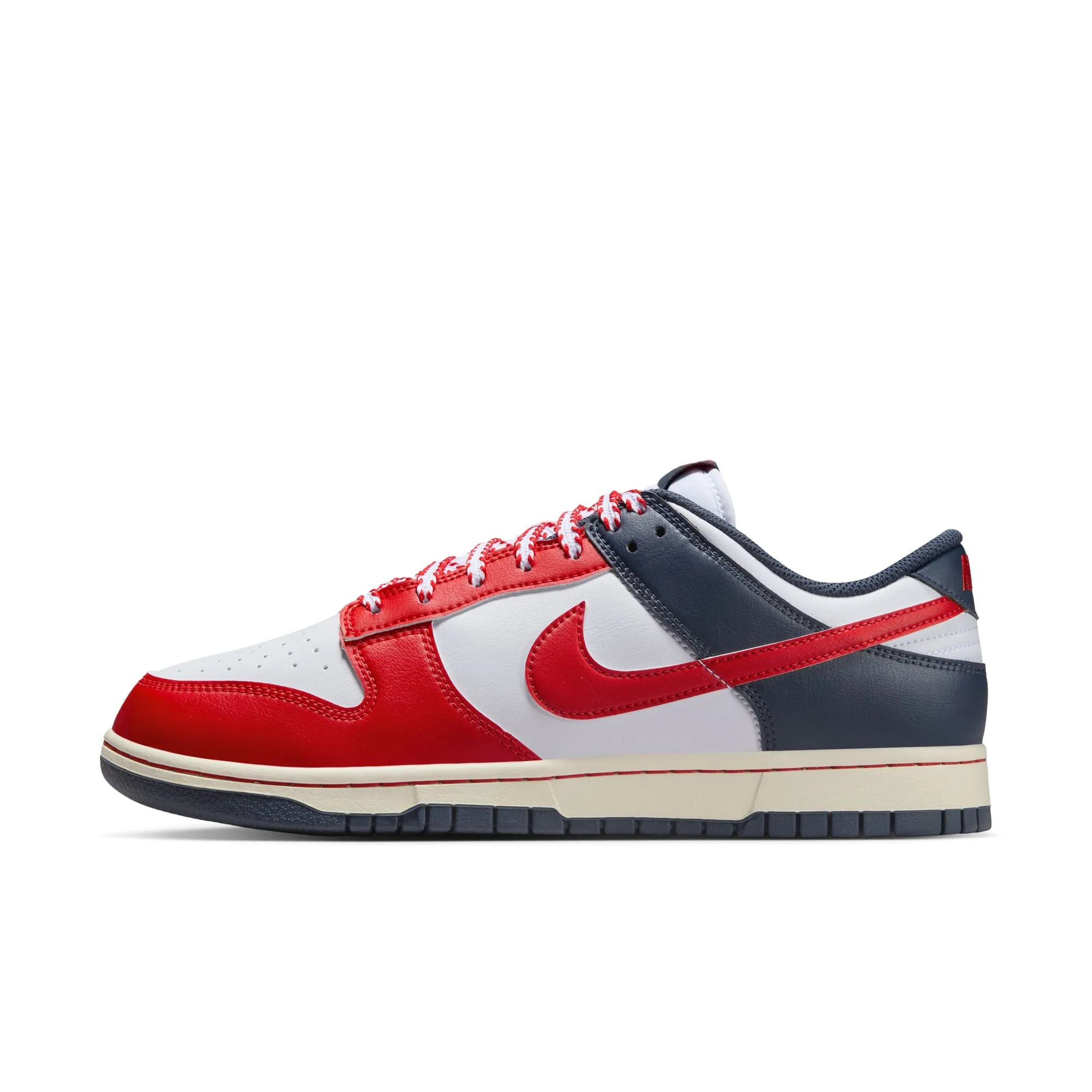 Nike Dunk Low Retro Men's Shoes Color: White/university Red-thunder Blue IM2222-100 Nike Ankle Support Shoes