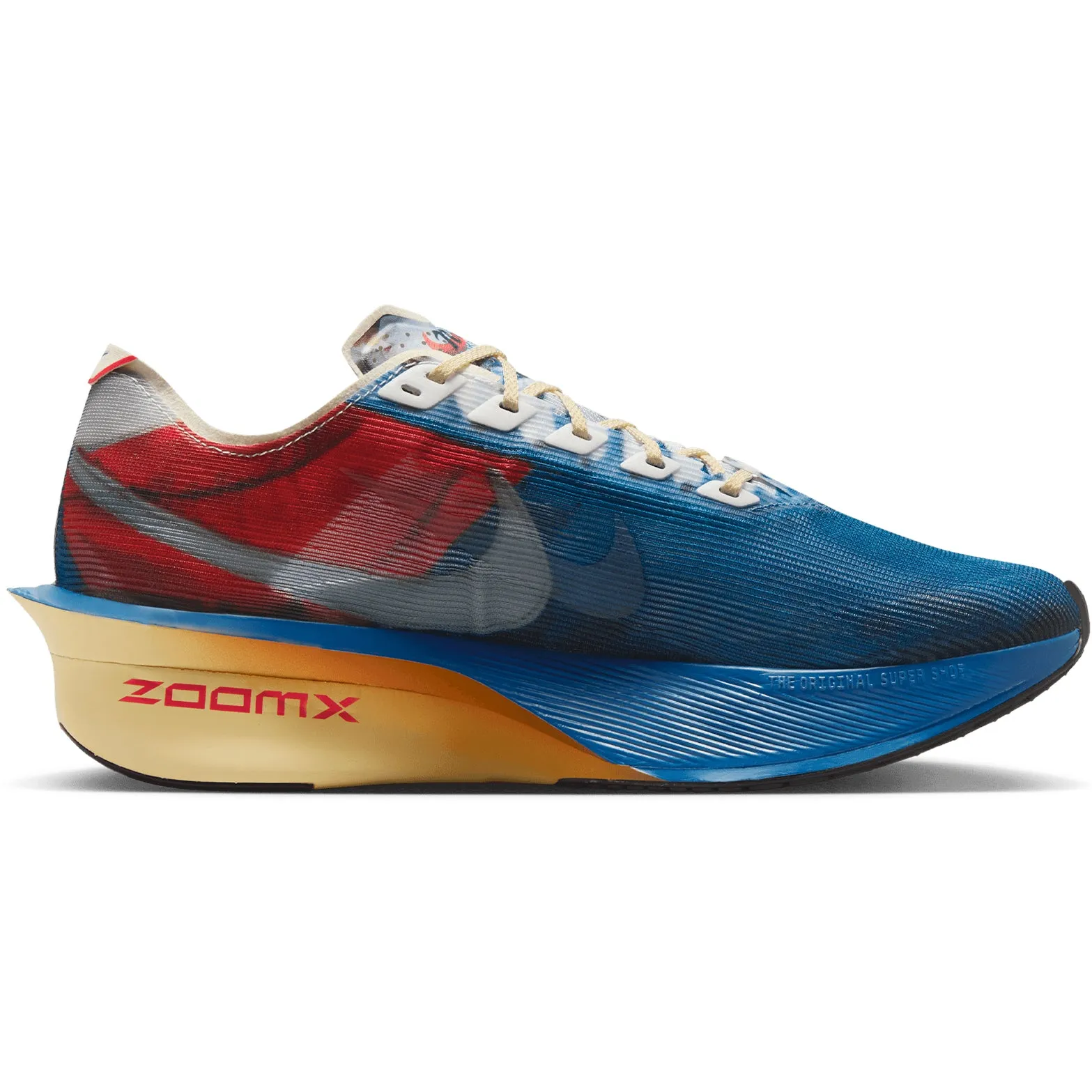 Men's Vaporfly 4 Running Shoes Multi-Colour / Mountain Blue / Fire Red / Clear Nike Shoes New Releases