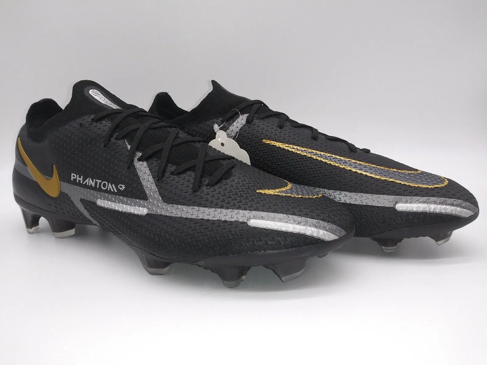 Navy Nike Shoes Nike Phantom GT2 Elite FG Black Metallic Gold