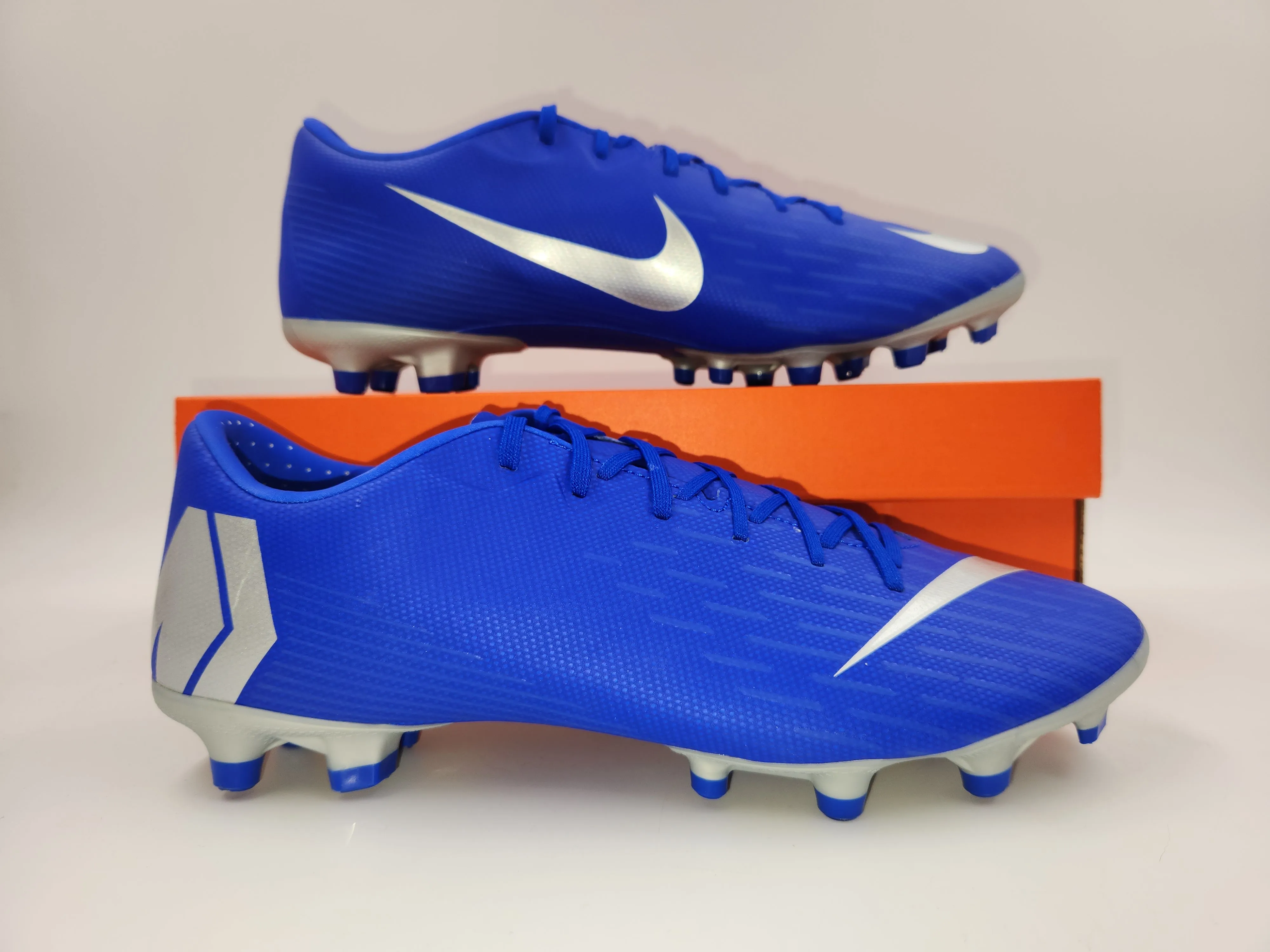 Nike Vapor 12 Academy FG/MG Blue Gray Nike Premier Turf Shoes
