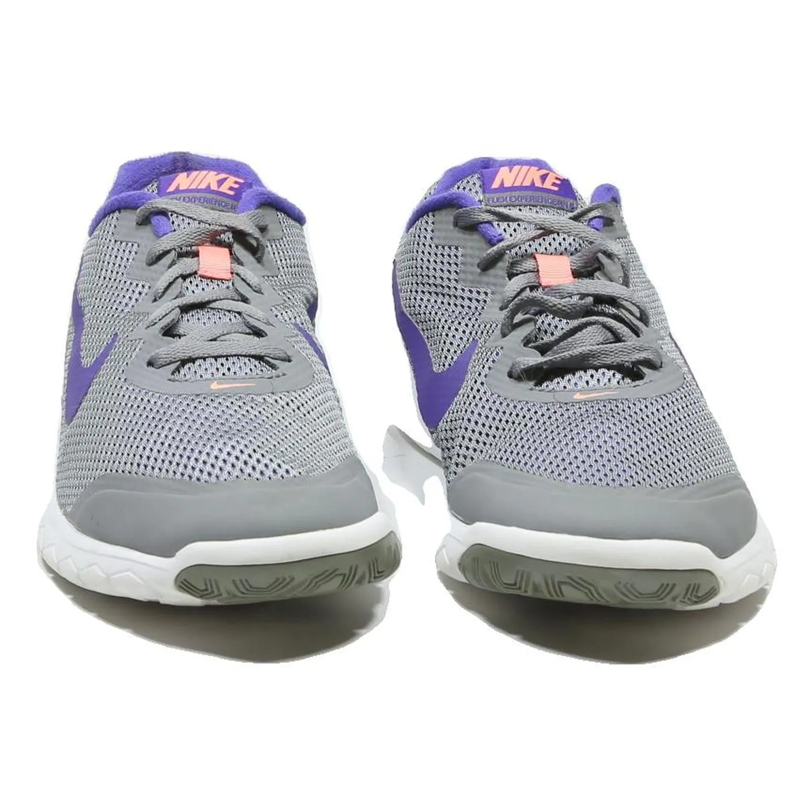 Nike White Basketball Shoes NIKE Womens Flex Experience RN 6 Trainers Low Top Footwear Grey Purple Synthetic