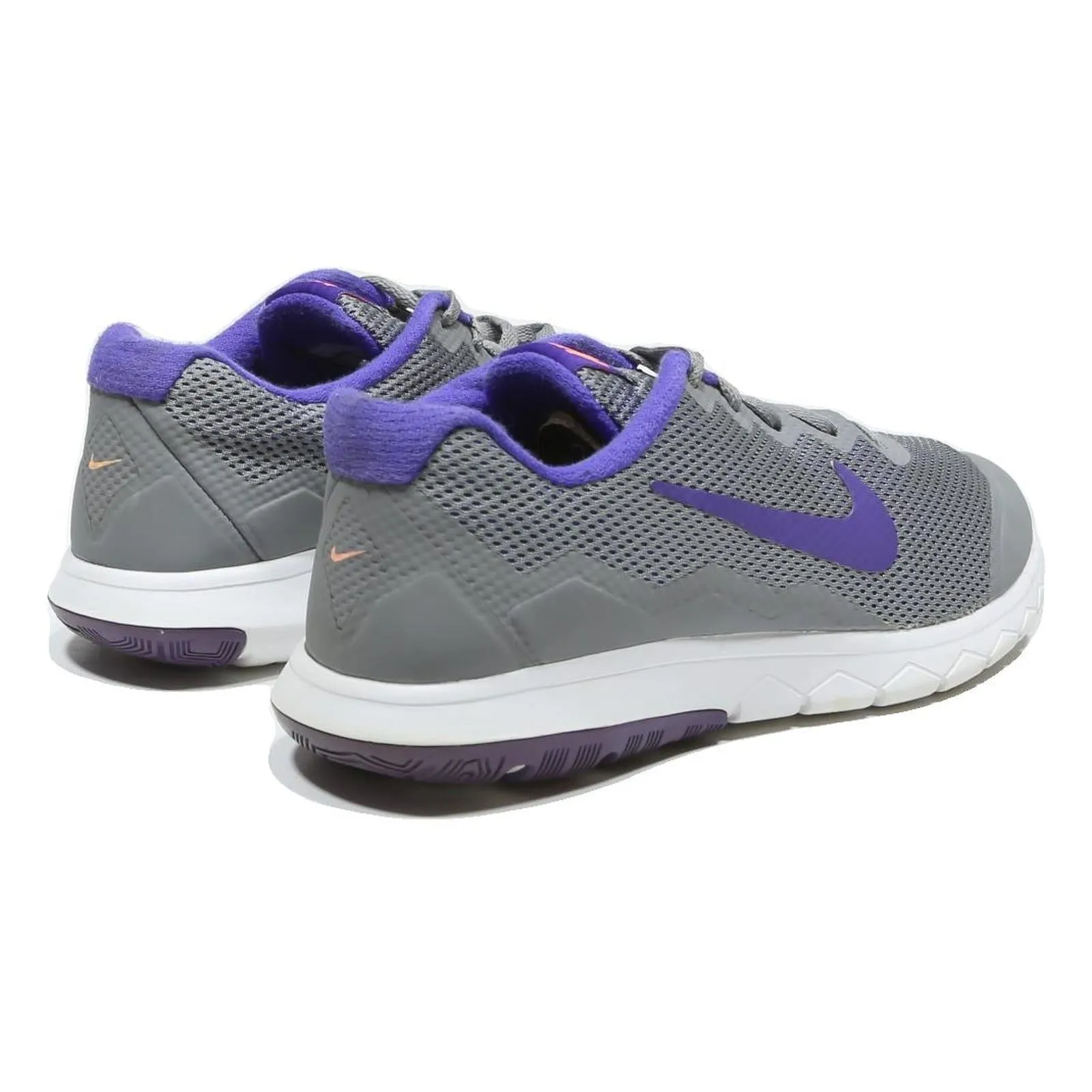 Nike Buckle Shoes NIKE Womens Flex Experience RN 6 Trainers Low Top Footwear Grey Purple Synthetic