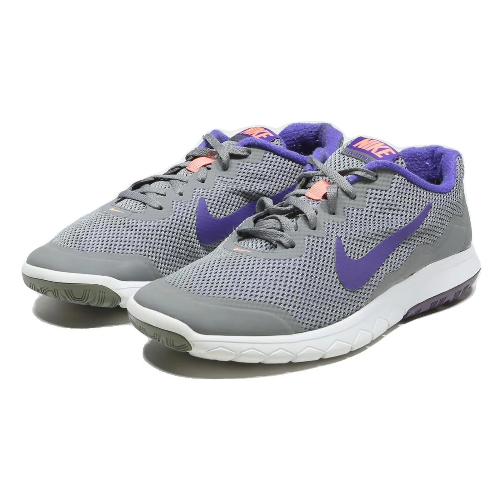 Nike High Heel Gym Shoes NIKE Womens Flex Experience RN 6 Trainers Low Top Footwear Grey Purple Synthetic