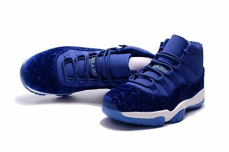 Nike Air Jordan 11 PRM Velvet Heiress Royal Blue Basketball Men Bargain Basketball Shoes