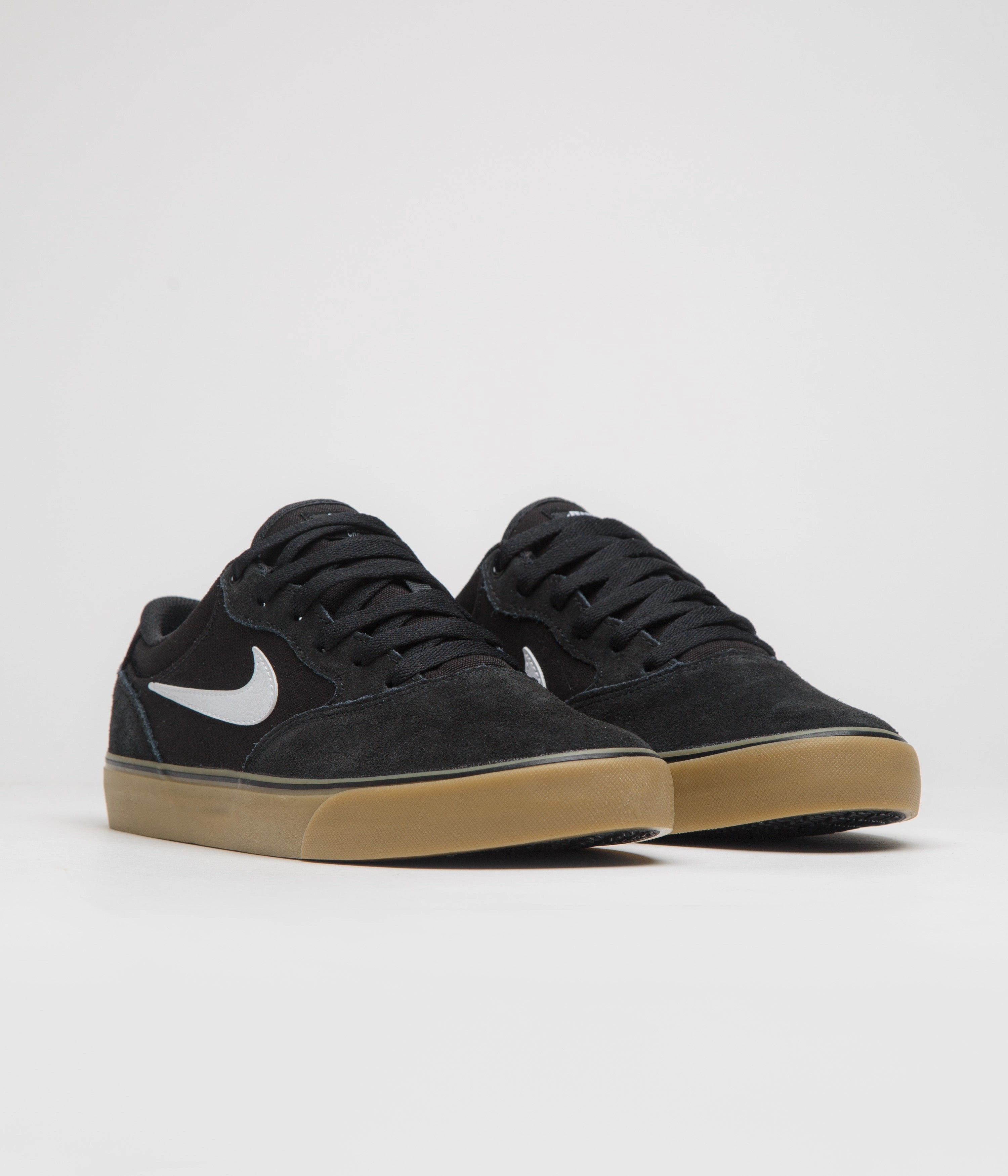 Nike SB Chron 2 Shoes - Black / White - Black - Gum Light Brown Nike Jordan Air Shoes