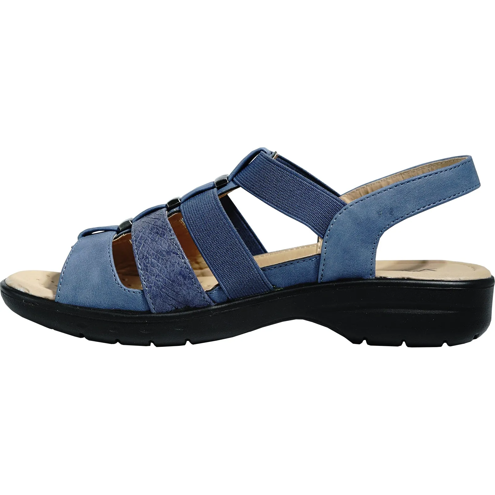 kozi Women Sandal OY5126 Comfort Wedge Sandal Navy Sandals Clearance Sale