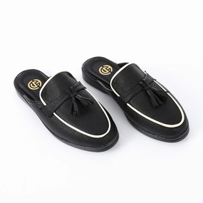 Noir Edge Tassel Mules Florsheim Penny Loafers