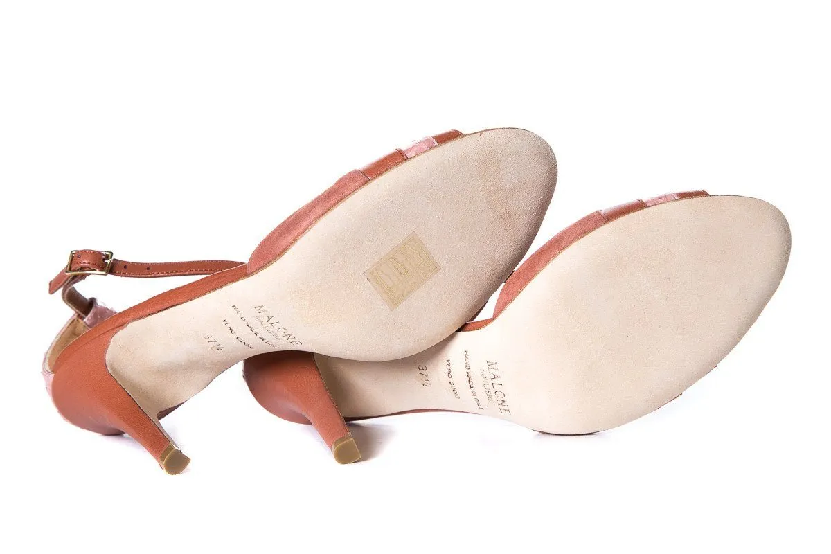 And Stylish Sandals Malone Souliers Dusty Rose T-Strap Sandals SZ 37.5