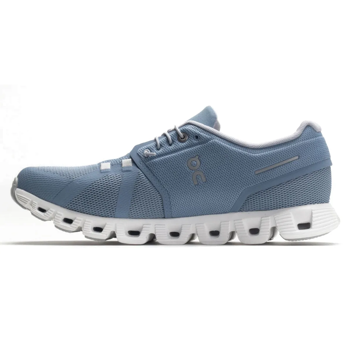 On Cloud 5 Textile Synthetic Men's Running Chambray White Trainers Adiprene Running Shoes