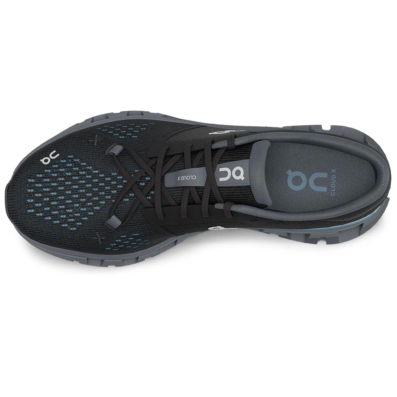 On Cloud X 4 Polyester Men's Black Chambray Running Trainers Forefoot Running Shoes