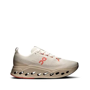 Grey Flat Pointed Shoes On Women's Cloudsurfer Max Sneaker in Ivory/Salmon
