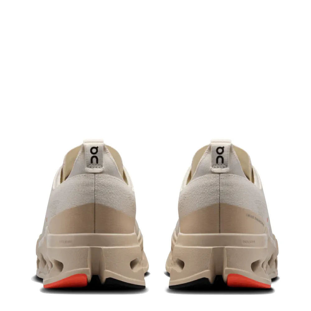 Flat Shoes With Arch Support On Women's Cloudsurfer Max Sneaker in Ivory/Salmon