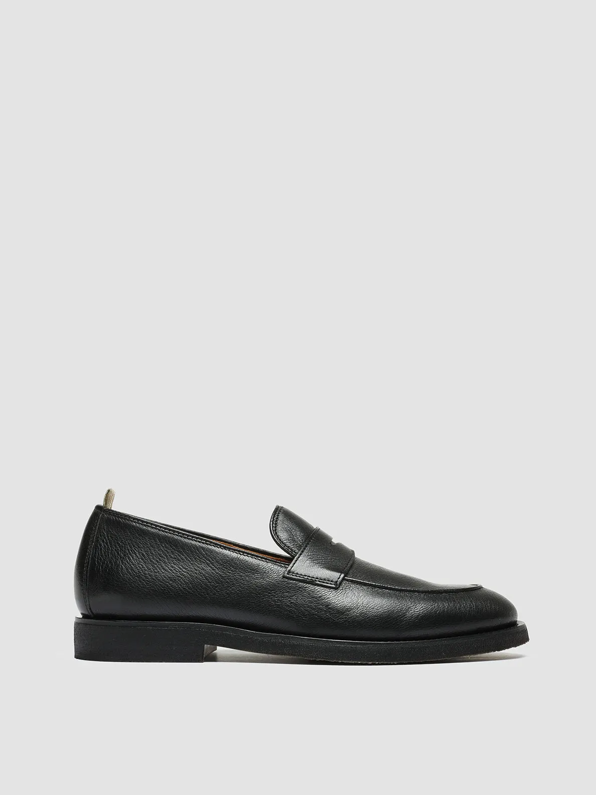 OPERA FLEXI 101 - Black Leather Penny Loafers Width Chunky Loafers