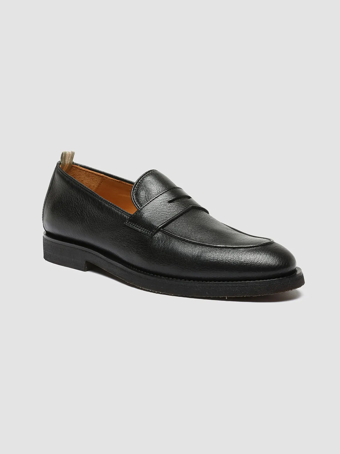 Joggers And Loafers OPERA FLEXI 101 - Black Leather Penny Loafers