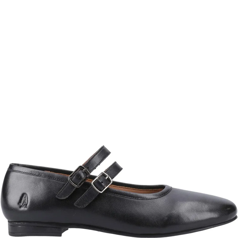 Black Leather Nancy Mary Jane Ballerinas Running Tennis Shoes For Flat Feet