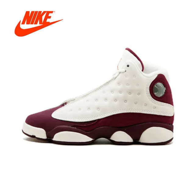 Original New Arrival Authentic NIKE Air Jordan Retro 13 GG "Bordeaux" Low Cut Vs Mid Cut Basketball Shoes