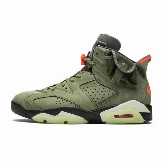 Original Air Jordan 6 Black Infrared Basketball Shoes RETRO CNY Sport Sneaker TS Green