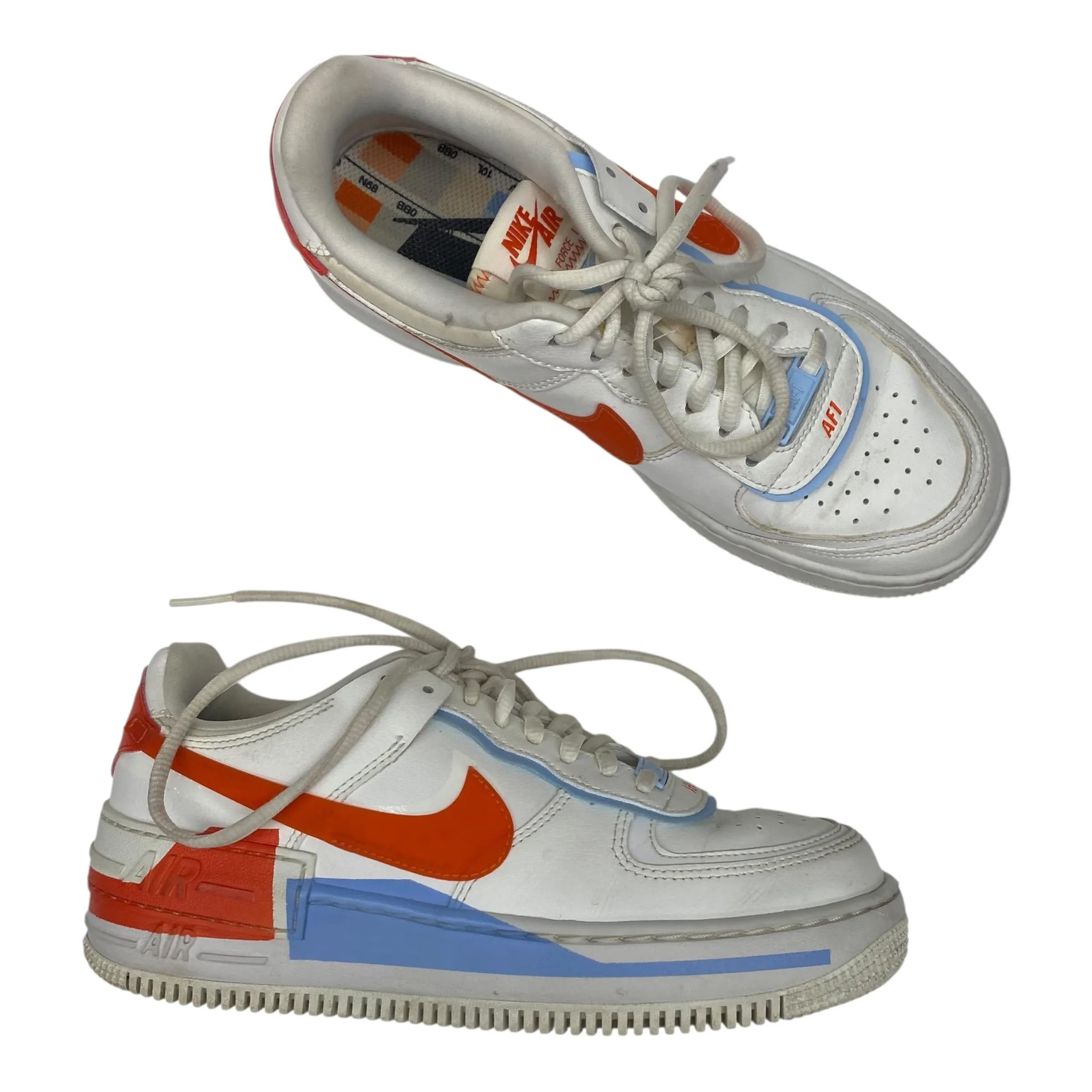 Shoes Sneakers By Nike In Orange & White, Size:8 Nike Skateboarding Shoes
