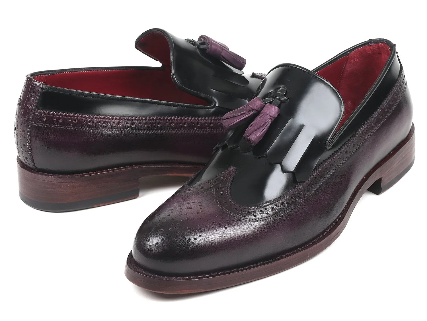 Naturalizer Marianne Loafers Paul Parkman Kiltie Tassel Loafer in Black and Purple