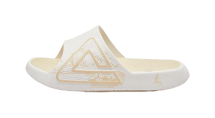 PEAK State Pole Classic Drag Quiet Slip Resistant Cushioning Slide Slippers Unisex White Light Khaki Fluffy Sneaker Slippers