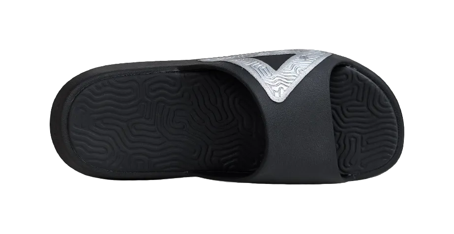 Bathrobe And Slippers PEAK State Pole Slip-Resistant Abrasion-Resistant Cushioning Slide Slippers Unisex Black Silver