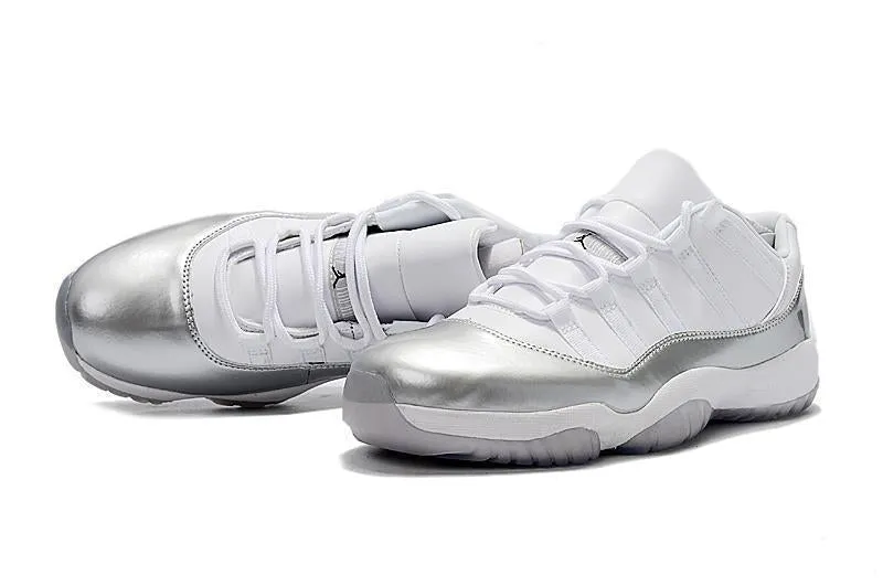 Buy And Sell Basketball Shoes Nike Air Jordan 11 Retro Low White Metallic Silver Basketball Men