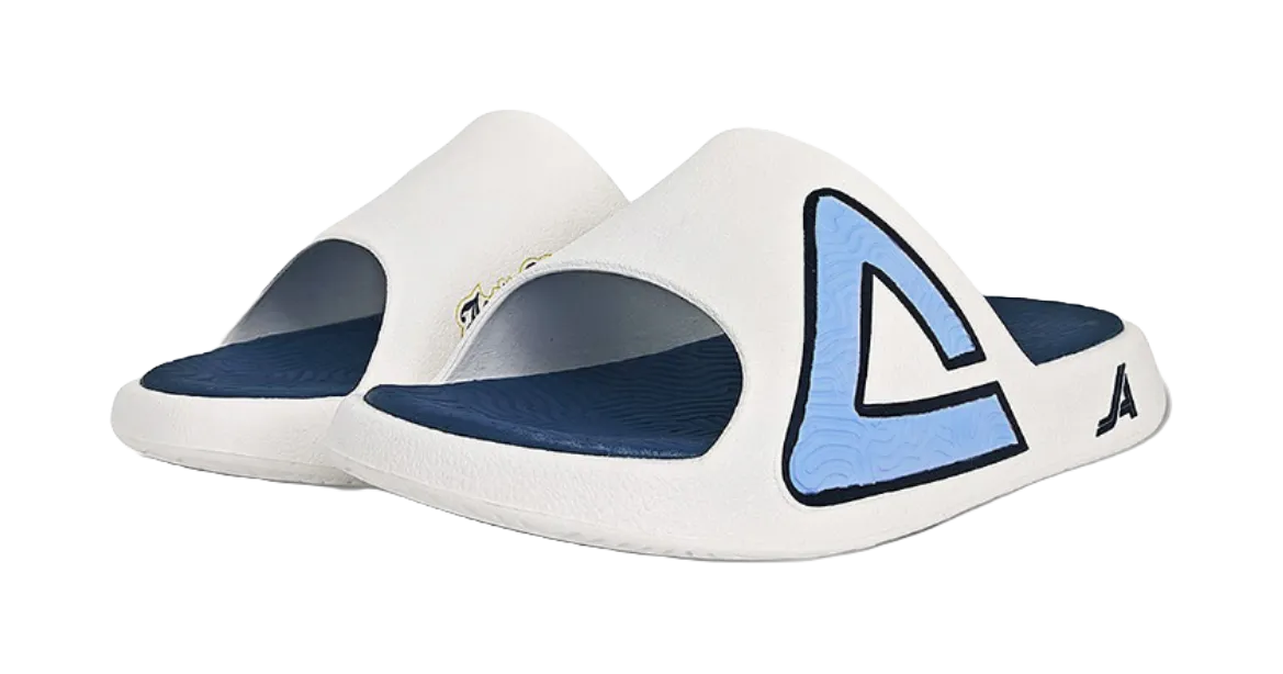 Grinch Bedroom Slippers PEAK Tai Ji1.0 Odor Resistant, Abrasion Resistant Slide Slippers Unisex White Blue