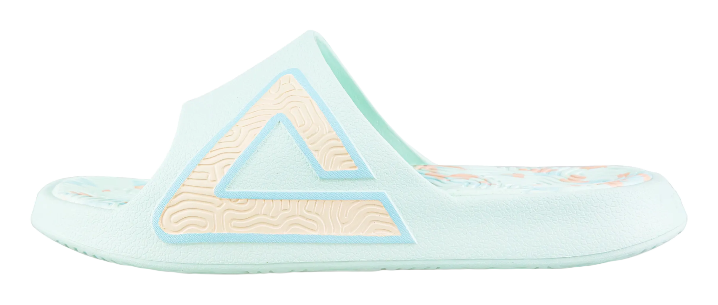 Bj Slippers PEAK Tai Ji1.0 Quiet, Odor Resistant, Abrasion Resistant Slide Slippers Unisex Green Pink