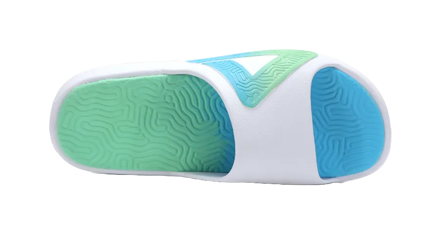 Bootie Slippers With Rubber Soles PEAK Tai Ji1.0 Slide Slippers Unisex Blue Green