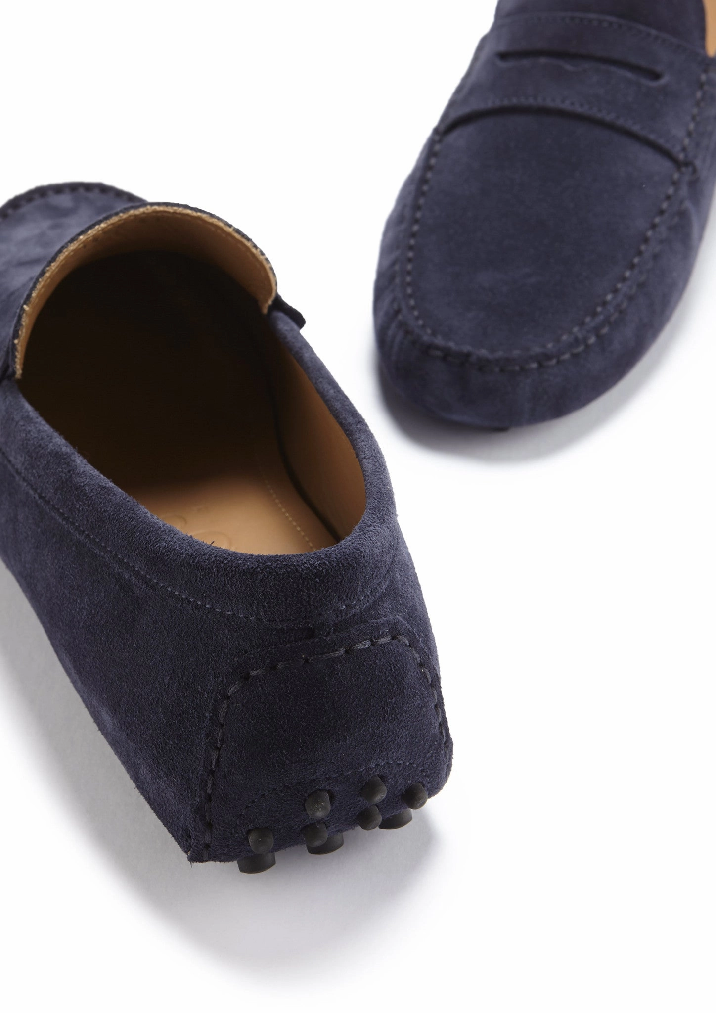 Derek Guy Loafers Penny Driving Loafers, navy blue suede