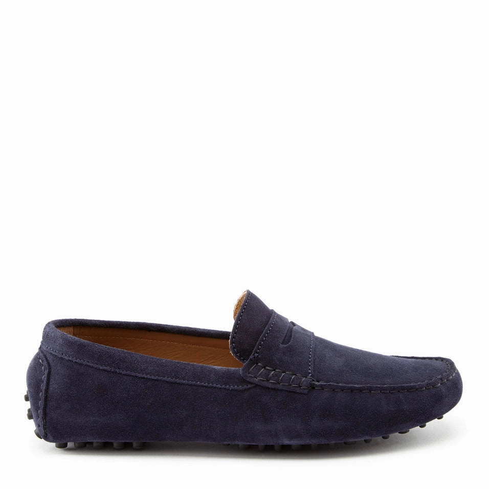 Penny Driving Loafers, navy blue suede Loafers Types