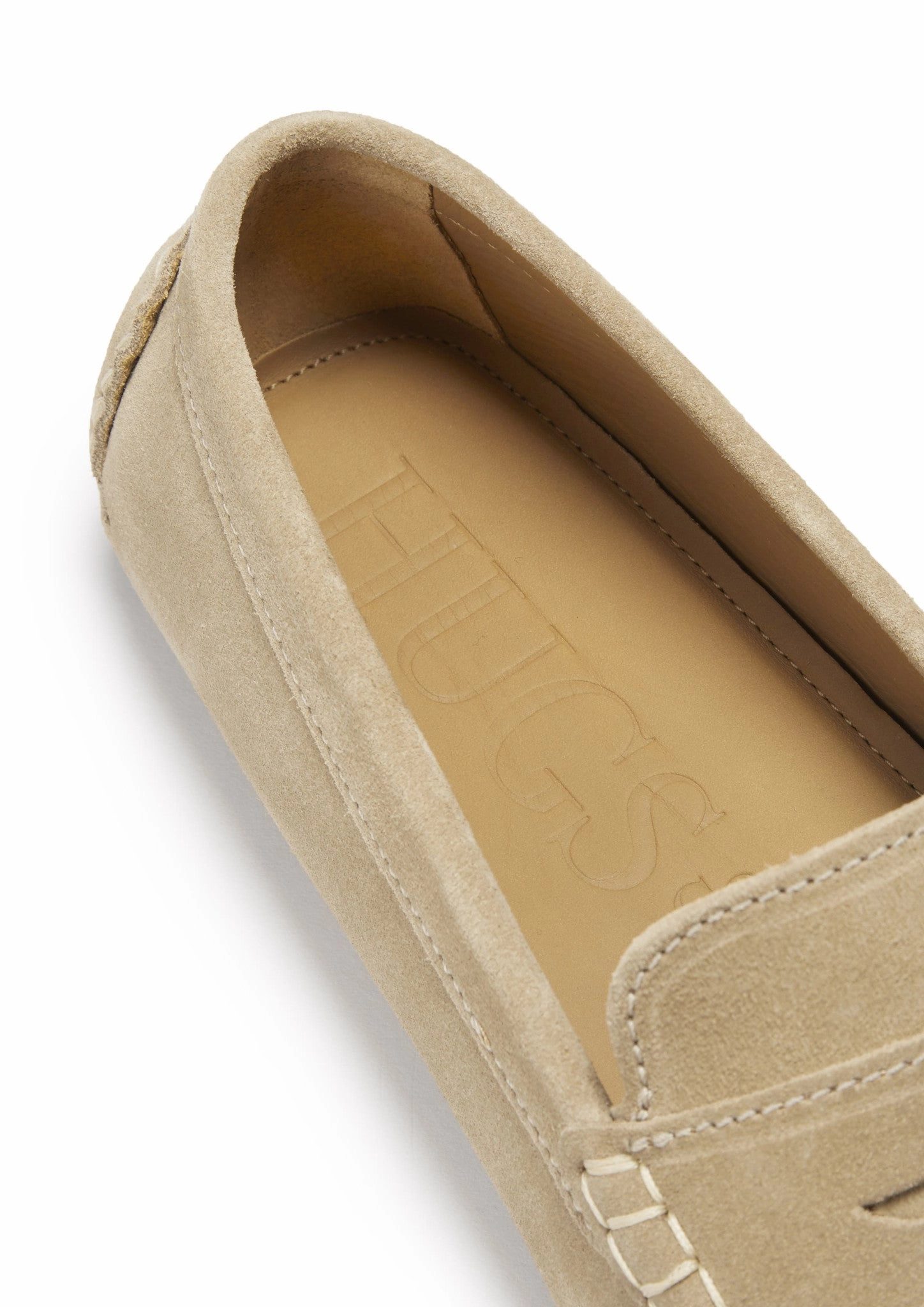 Penny Driving Loafers, taupe suede Lace Loafers