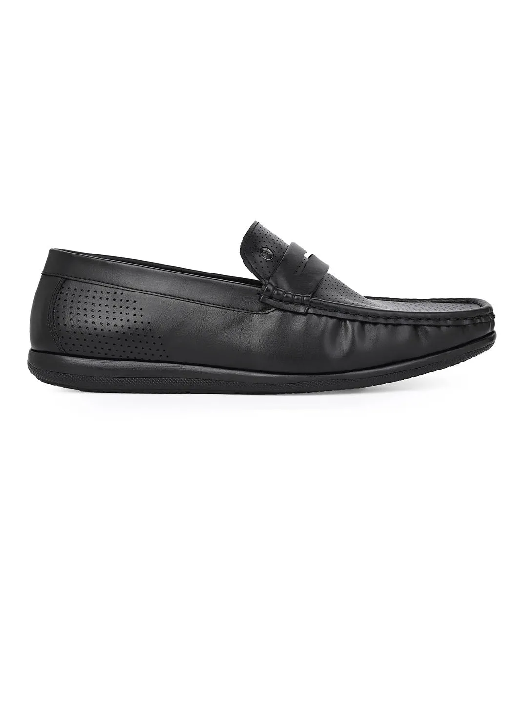 Loafers Size 13 Alberto Torresi Black Faux Leather Loafers for Men