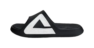 Slide Lite PEAK State Pole Unisex Slides - Graffiti Print, Slip-Resistant & Cushioned Comfort Unisex Black White