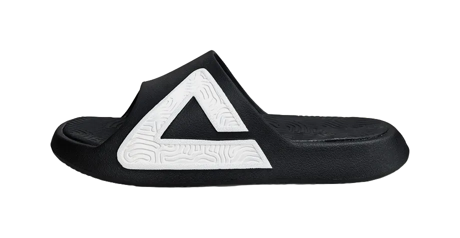 PEAK State Pole Unisex Slides - Graffiti Print, Slip-Resistant & Cushioned Comfort Unisex Black White Face Slippers