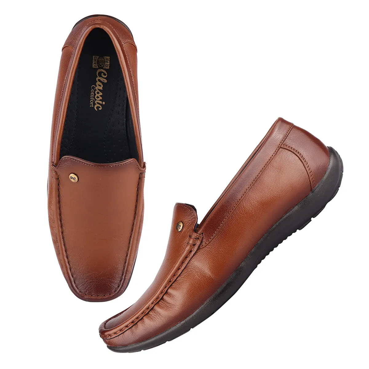 Flat Bath Shoe Gasket Red Chief Tan Formal Shoes for Men RC1850 006