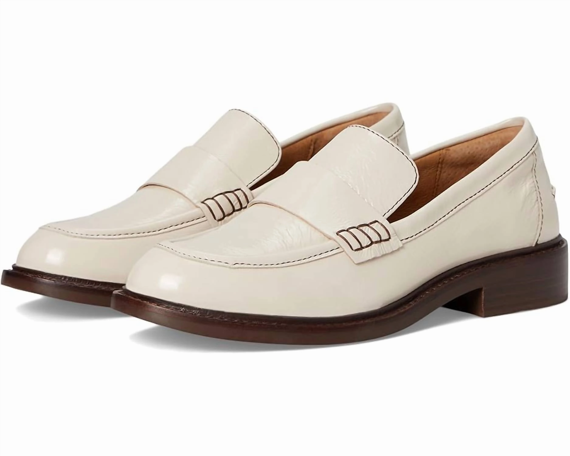 Women's Meryl Loafers In Almond Loafers With Gold Buckle